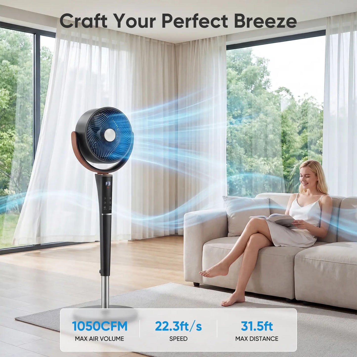 ComfortWave Remote Oscillating Fan