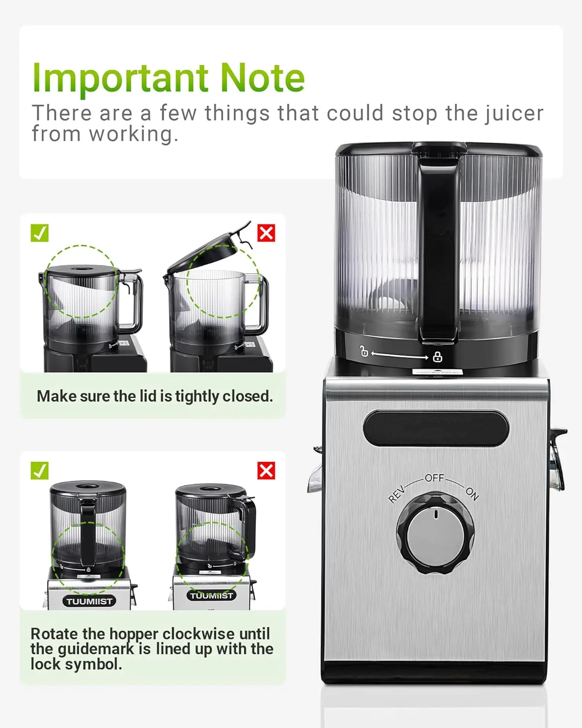 High Yield Slow Press Juice Extractor