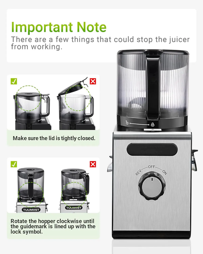 High Yield Slow Press Juice Extractor