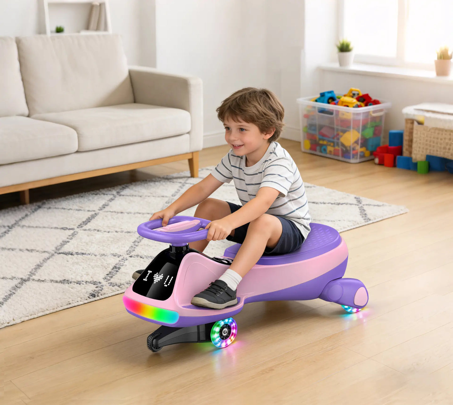 Complete Light-Up Music Ride Car