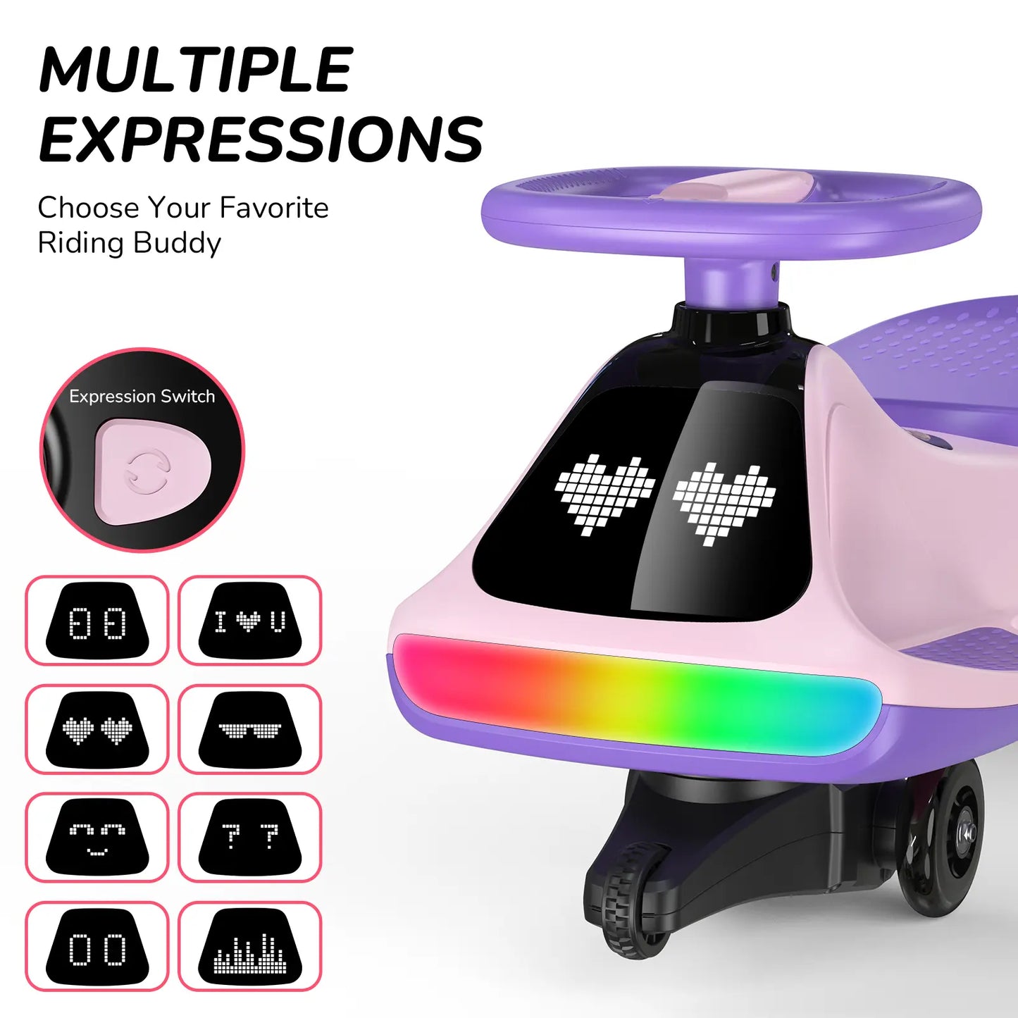 Complete Light-Up Music Ride Car