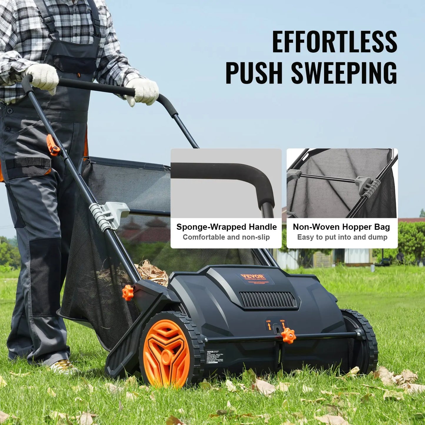 Advanced 21-Inch Lawn Cleanup Sweeper