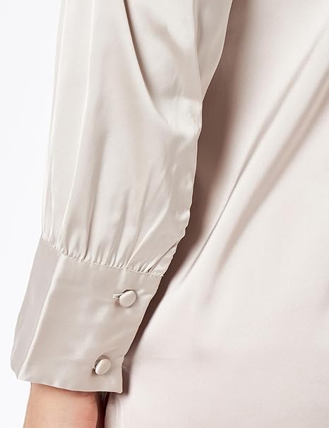 Long-Sleeve Button-Down Stretch Satin Shirt