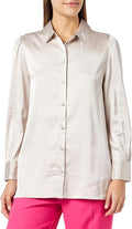Long-Sleeve Button-Down Stretch Satin Shirt