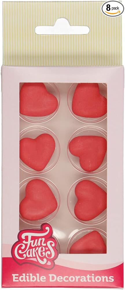 Sugar Decorations Heart Red