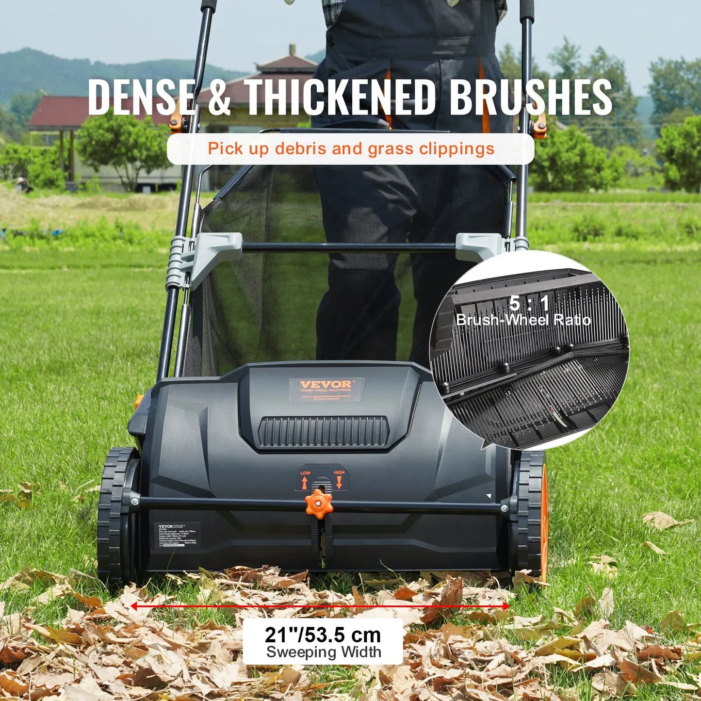 Advanced 21-Inch Lawn Cleanup Sweeper