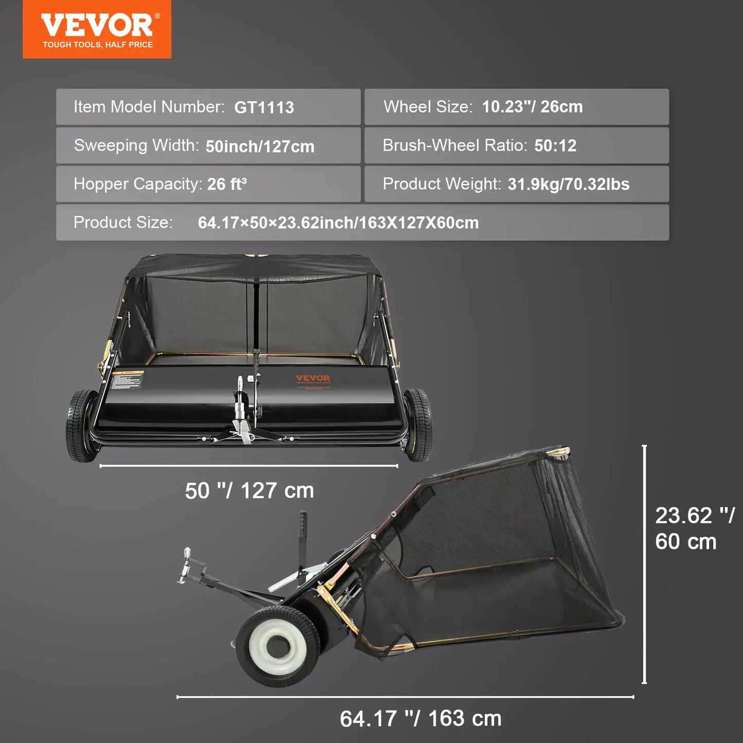 Advanced 21-Inch Lawn Cleanup Sweeper
